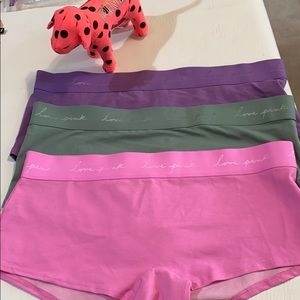 Bundle NWT VS Pink Logo BoyShorts Large